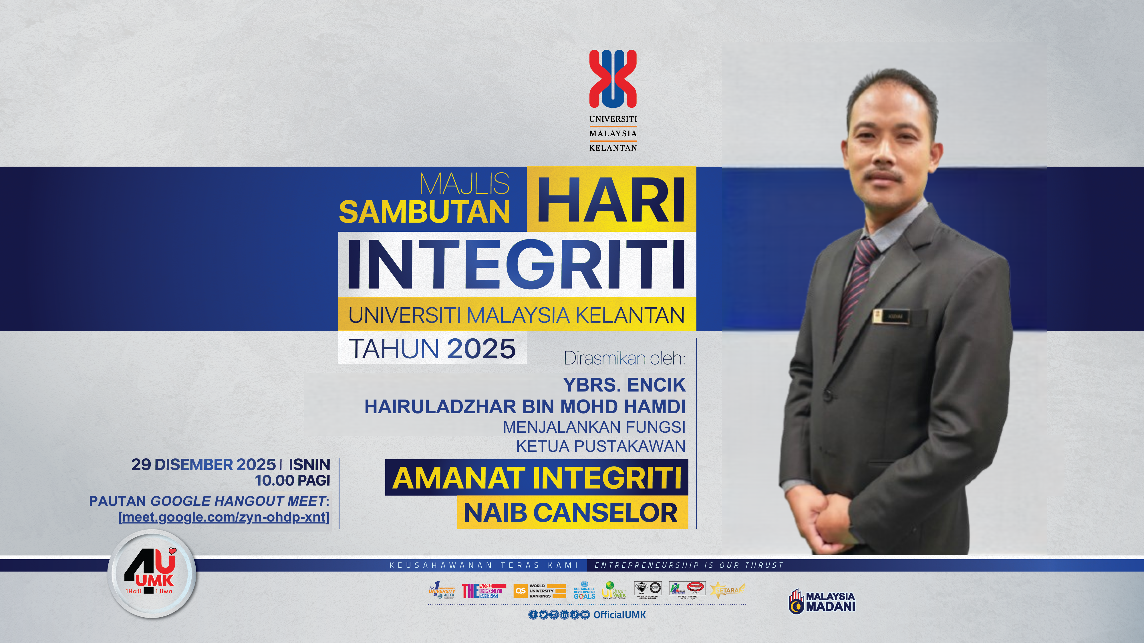 MAJLIS SAMBUTAN HARI INTEGRITI UMK 2025